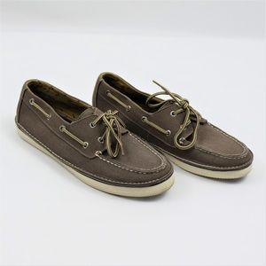 *SOLD* Sperry Top Sider Canvas Boat Taupe SZ 9